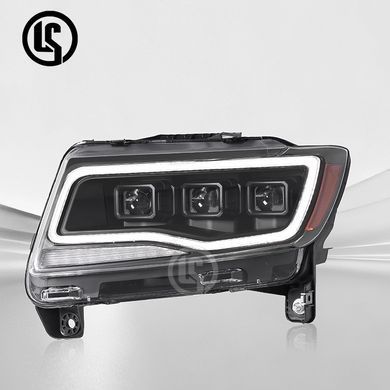 Передние лед фары для Jeep Compass 2011-2016 г.в. Джип Компас, Черный, Jeep, Альтернативная оптика, Compass, Новое, На штатные места