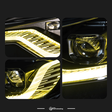 Передние лед фары для BMW 2 серии G42 2019-2023 г.в. G87 M240, двухцветные ДХО
