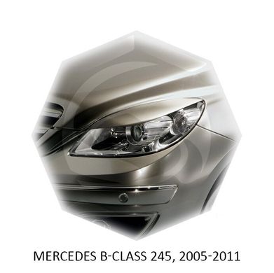 Реснички на фары Mercedes B-class 245, 2005-2011 г.в., Черный, Внешний Тюнинг, Mercedes, Декоративные накладки, Требуется, ABS-пластик, B-Class, Новое, B-KLASSE (W245) 2005-2011