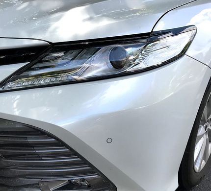 Накладки на фари вії Toyota Camry XV70 2018+ р.в. Тойота Камрі, Черный, Toyota, Декоративные накладки, Требуется, Стекловолокно, Camry, Новое, На штатные места, CAMRY (V70) 2018-