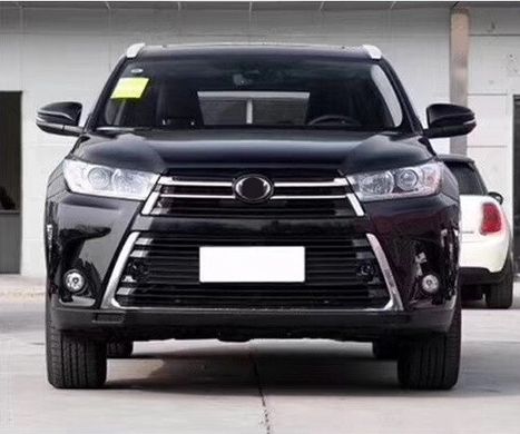 Передний бампер в сборе с решеткой Toyota Highlander 2017-2020 г.в. Рестайлинг , Черный, Toyota, Передний бампер, Требуется, Полипропилен, Highlander, Новое, На штатные места, HIGHLANDER 2014-