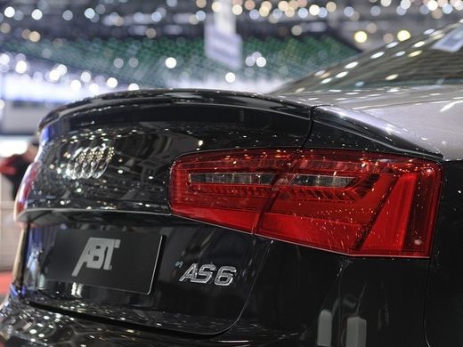 Спойлер крышки багажника Audi A6 C7 седан 2011-2018 г.в. Ауди А6 стиль ABT, Серый грунт (под покраску), Внешний Тюнинг, Audi, Спойлер, Требуется, Стекловолокно, A6, Новое, На штатные места, A6 (4G2, C7) 2010-