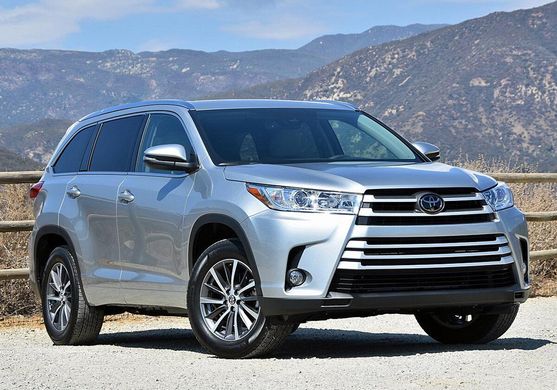 Передний бампер в сборе с решеткой Toyota Highlander 2017-2020 г.в. Рестайлинг , Черный, Toyota, Передний бампер, Требуется, Полипропилен, Highlander, Новое, На штатные места, HIGHLANDER 2014-