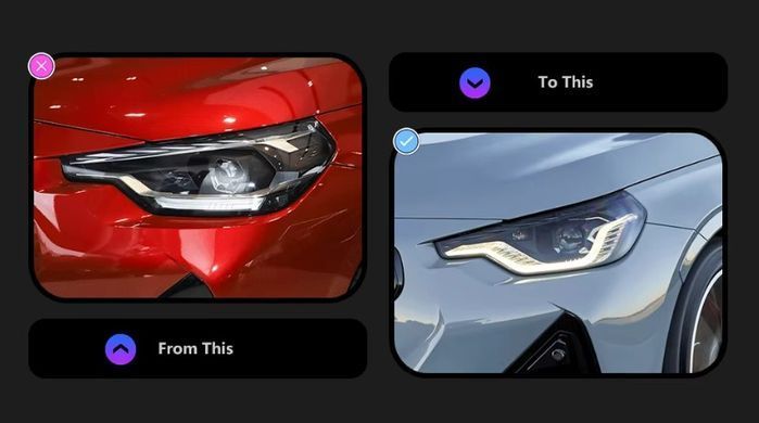 Передние лед фары для BMW 2 серии G42 2019-2023 г.в. G87 M240, двухцветные ДХО