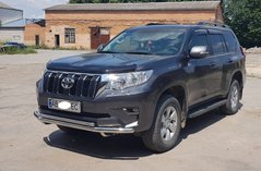 Защита переднего бампера двойной ус Toyota Prado 150 2018+ г.в.