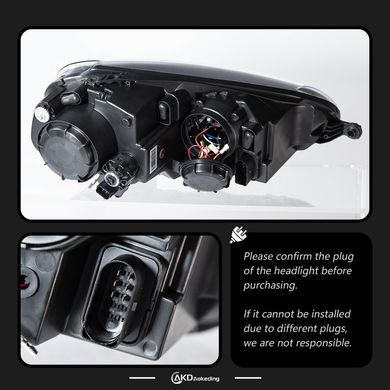 Передние тюнинг лед фары для Volkswagen Golf 5 2003-2008 г.в. Гольф 5, Volkswagen, Альтернативная оптика, Golf, Новое, На штатные места, GOLF V (1K1) 2003-2009