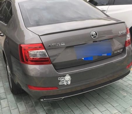 Спойлер багажника ( лип спойлер, сабля, утиный хвостик) Skoda Octavia A7 2014+ г.в. Шкода Октавиа