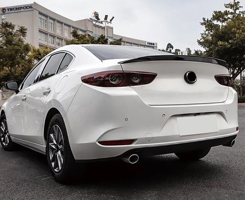 Спойлер багажника (лип спойлер, шабля, качиний хвостик) Mazda 3 седан 2020+ р.в. Мазда 3, Зовнішній тюнінг, Mazda, Спойлер, Требуется, ABS-пластик, 3, Новое, На штатные места