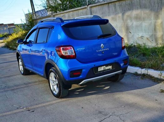 Спойлер на кришку багажника Renault Sandero Stepway\ Sandero 2014+ г.в., Черный, Renault, Спойлер, Требуется, ABS-пластик, Sandero, Новое, На штатные места, Sandero 2014-