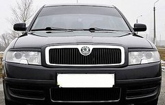 Реснички на фары Skoda Superb 2004-2008 г.в., Черный, Skoda, Декоративные накладки, Требуется, Стекловолокно, Superb, Новое, На штатные места, SUPERB (3U4) 2001-2008