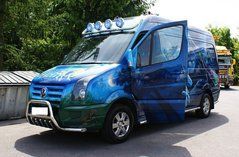 Защита переднего бампер (кенгурятник, бугель, дуга) с клыками Volkswagen Crafter