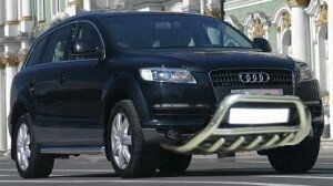 Защита бампера (кенгурятник, бугель, дуга) Audi Q7 2007-2014 нержавейка