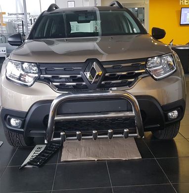 Защита переднего бампера Renault Duster 2018+ г.в. Рено Дастер