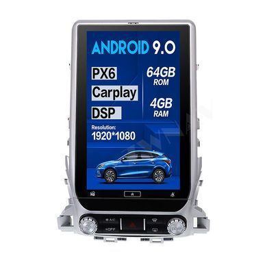 Магнітола в стилі тесла Toyota Land Cruiser LC200 2016-2021 р.в. GPS, Android, Автомагнитола, Toyota, Land Cruiser, Новое, На штатные места, Land Cruiser 200 2015-