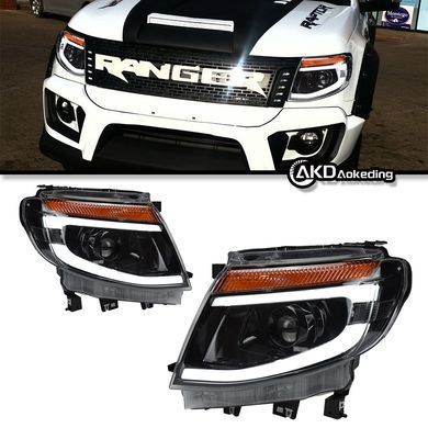 Передні тюнинг лед фари для Ford Ranger T6 2012-2015 р.в. Форд Ренджер, Ford, Альтернативная оптика, Ranger, Новое, На штатные места