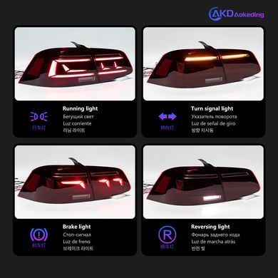 Задние тюнинг лед фонари Volkswagen Passat B7 Европа 2011-2017 г.в. Волксваген Пасат, Volkswagen, Альтернативная оптика, Passat, Новое, На штатные места, PASSAT (362) 2010-