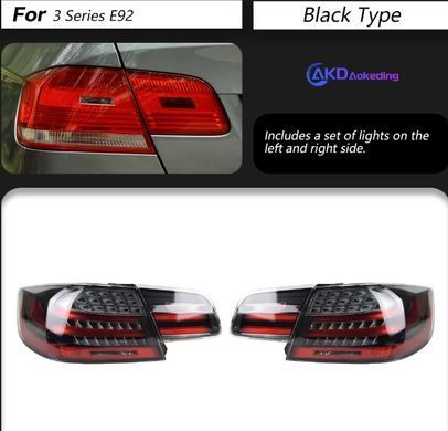 Задние лед фонари для BMW E92 2006-2012 г.в. БМВ Е92, Черный, BMW, Альтернативная оптика, 3-Series, Новое, На штатные места, 3 Coupe (E92) 2006-