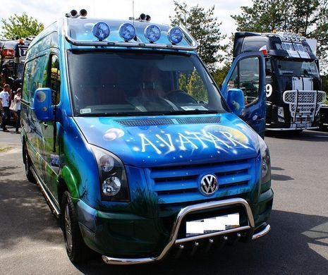 Защита переднего бампер (кенгурятник, бугель, дуга) с клыками Volkswagen Crafter