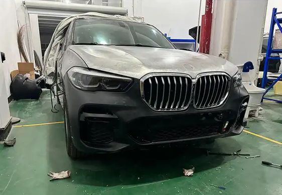 Апгрейд тюнинг комплект для BMW X5 E70 в стиль X5 G05, Серый грунт (под покраску), Внешний Тюнинг, BMW, Комплект обвеса, Требуется, Полипропилен, X5, Новое, На штатные места, X5 (E70) 2007-2012