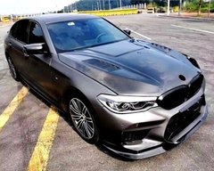 , Черный, BMW, Капот, Не требуется, Карбон, 5-Series, Новое, На штатные места, 5 (G30) 2017-