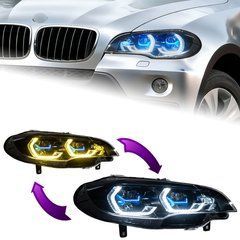 Передние тюнинг лед фары для BMW X5 E70 2007-2013 г.в. БМВ Х5 Е70, BMW, Альтернативная оптика, X5, Новое, На штатные места, X5 (E70) 2007-2012