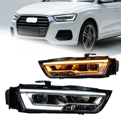 Передние тюнинг лед фары Audi Q3 2016-2018 г.в. Ауди ку3, Audi, Q3