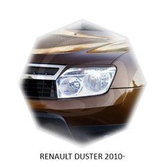 Реснички на фары Renault DUSTER 2010+ г.в Рено Дастер, Серый грунт (под покраску), Renault, Требуется, ABS-пластик, Duster, Новое, На штатные места, DUSTER 2010-