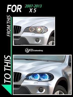 Передние тюнинг лед фары для BMW X5 E70 2007-2013 г.в. БМВ Х5 Е70, BMW, Альтернативная оптика, X5, Новое, На штатные места, X5 (E70) 2007-2012