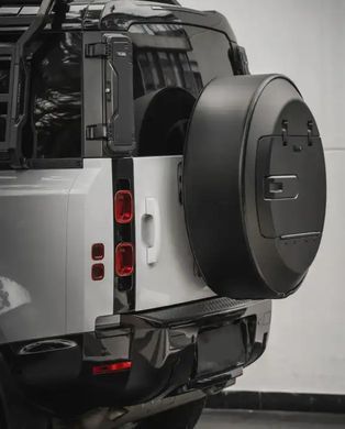 Захисний чохол для запасного колеса карбон+алюміній для Land Rover Defender 2020+, Черный