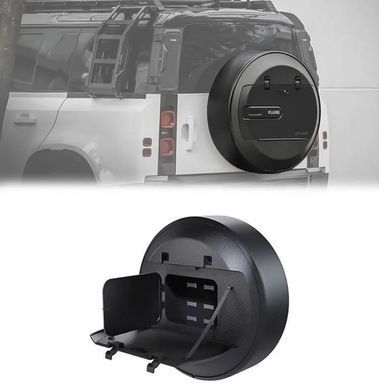 Захисний чохол для запасного колеса карбон+алюміній для Land Rover Defender 2020+, Черный