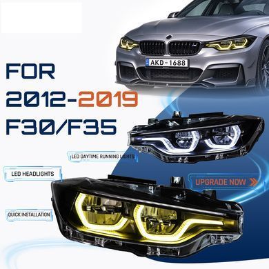 Передние тюнинг лед фары для BMW F30 2012-2018 г.в. БМВ Ф30