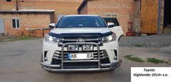 Защита переднего бампера Toyota Highlander 2014+ г.в.