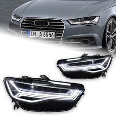 Передние тюнинг лед фары Audi A6 C7 2016-2018 г.в. Ауди А6 Ц7, Audi, Альтернативная оптика, A6, Новое, На штатные места, A6 Avant (4G5, C7) 2011-
