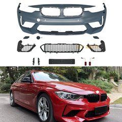 Передний бампер для BMW F30 2012-2018 г.в. стиль М2, Серый грунт (под покраску), Внешний Тюнинг, BMW, Передний бампер, Требуется, Полипропилен, 3-Series, Новое, На штатные места, 3 (F30, F35, F80) 2011-