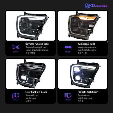 Передние тюнинг лед фары для Ford Ranger 2022+ г.в. Форд Ренджер, Ford, Альтернативная оптика, Ranger, Новое, На штатные места