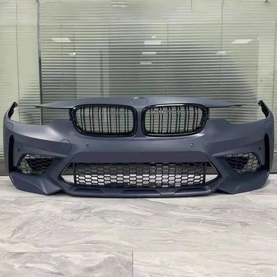 Передний бампер для BMW F30 2012-2018 г.в. стиль М2, Серый грунт (под покраску), Внешний Тюнинг, BMW, Передний бампер, Требуется, Полипропилен, 3-Series, Новое, На штатные места, 3 (F30, F35, F80) 2011-