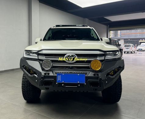 Силовой передний бампер для Toyota LC300 Land Cruiser 2021+ г.в., Черный