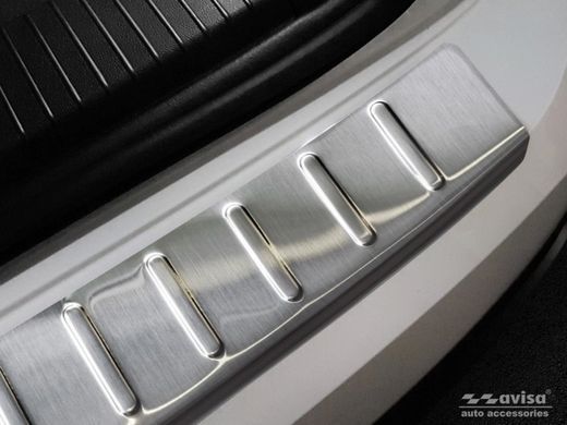 Защитная накладка на задний бампер для Volkswagen Touareg 2018+ г.в., серый