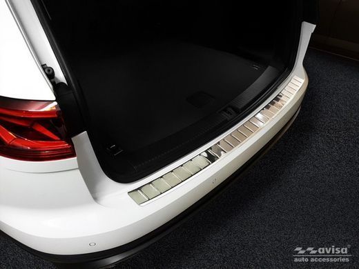 Защитная накладка на задний бампер для Volkswagen Touareg 2018+ г.в., серый