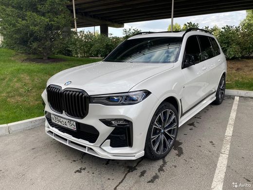 Накладка переднего бампера BMW X7 Renegade Design, Серый грунт (под покраску), BMW, Накладка на передний бампер, Требуется, Стеклопластик, X7, Новое, На штатные места, X7