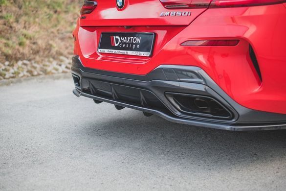 Накладка на задній бампер дифузор BMW M850I GRAN COUPE G16 2018 р.в. під M-pakiet, Черный, Зовнішній тюнінг, BMW, Накладка на задний бампер, Не требуется, ABS-пластик, 8-series, Новое, На штатные места, 8 ( G15 \ G16 ) 2018-