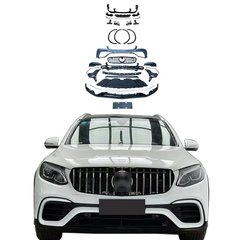 Тюнинг обвес для Mercedes GLC-класс X253 2015-2019 г.в. стиль GLC63 AMG, Черный, Внешний Тюнинг, Mercedes, Комплект обвеса, Не требуется, Полипропилен, Новое, На штатные места