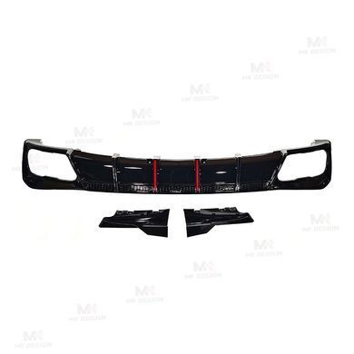 Накладка на задний бампер диффузор для BMW X5 G05 2018-2024 г.в., Черный