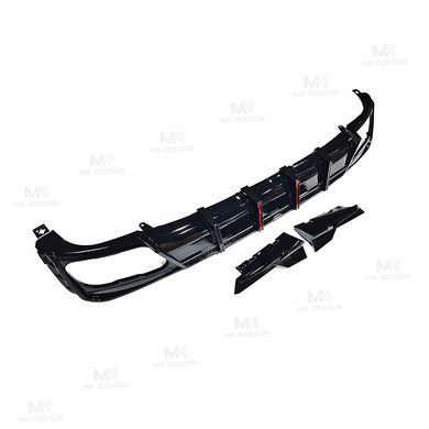 Накладка на задний бампер диффузор для BMW X5 G05 2018-2024 г.в., Черный