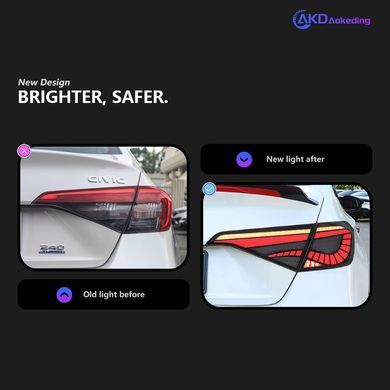 Задние лед фонари Honda CIVIC 11-го поколения 2022-2024 г.в. Хонда Цивик, Honda, Альтернативная оптика, Civic, Новое