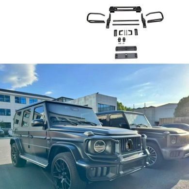 Защита переднего бампера кенгурятник для Mercedes G-class W465 2025+ г.в., Черный