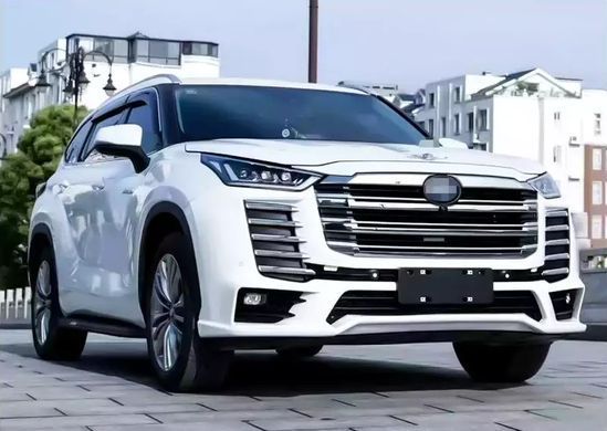Тюнінг обвіс для Toyota Highlander 2019+ р.в. у стилі LC300, Серый грунт (под покраску), Зовнішній тюнінг, Toyota, Комплект обвеса, Требуется, Полипропилен, Highlander, Новое, На штатные места, Highlander 2020-