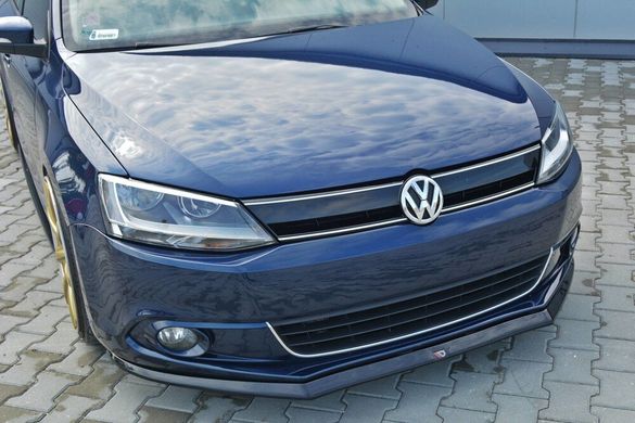 Сплиттер диффузор переднего бампера Volkswagen Jetta 2010-2014 г.в. дорестайлинг версия 2