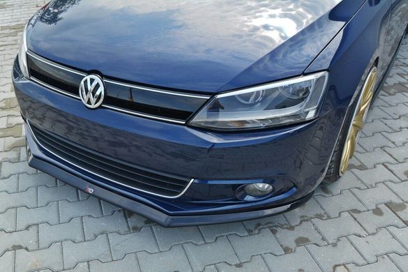 Сплиттер диффузор переднего бампера Volkswagen Jetta 2010-2014 г.в. дорестайлинг версия 2