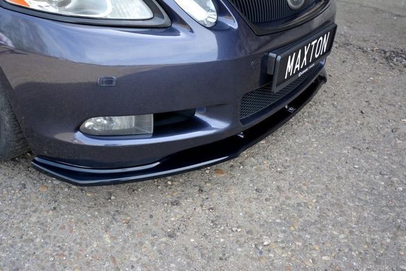 Накладка переднього бампера спліттер Lexus GS 2005-2007 р.в. Лексус ГС, Черный, Захисні накладки, Lexus, Накладка на передний бампер, По желанию, ABS-пластик, GS, Новое, На штатные места, GS (S191) 2005-2011